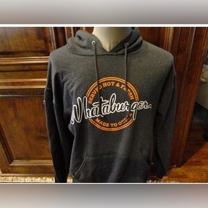 Jerzees Whataburger "Hot & Fresh" Graphic Hoodie Sweatshirt Size Large